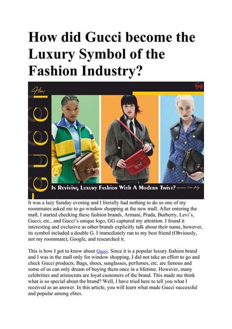 gucci presentation pdf|when did Gucci become popular.